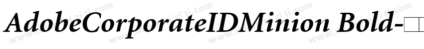 AdobeCorporateIDMinion Bold字体转换